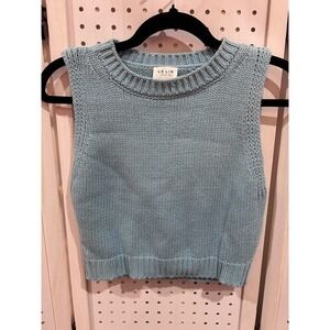 LE LIS COLLECTION Womens Blue Knit Sleeveless Sweater Vest Size M